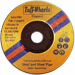 TW-7199PP | Grinding Disc 100MM x 6.0MM x 16MM | For Steel | Price per box  of 25 pieces 